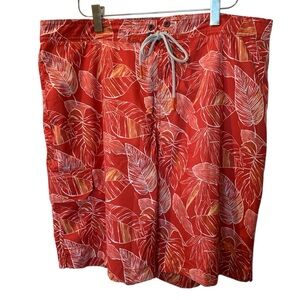 TOMMY BAHAMA Men’s Baja Bonita Cove Board Shorts Floral Swim Trunks Large